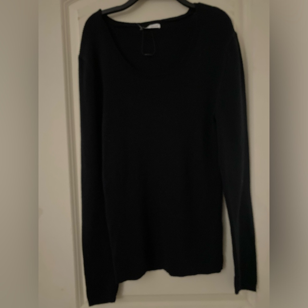 Zara Black Pullover Ribbed Long sleeve Size M. NWT